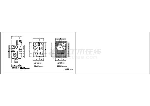 经典住宅楼户型建筑设计cad总平面施工图纸-图二