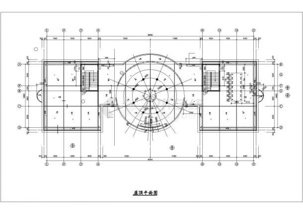 锦州市某社区4层框架结构活动会所建筑设计CAD图纸-图二