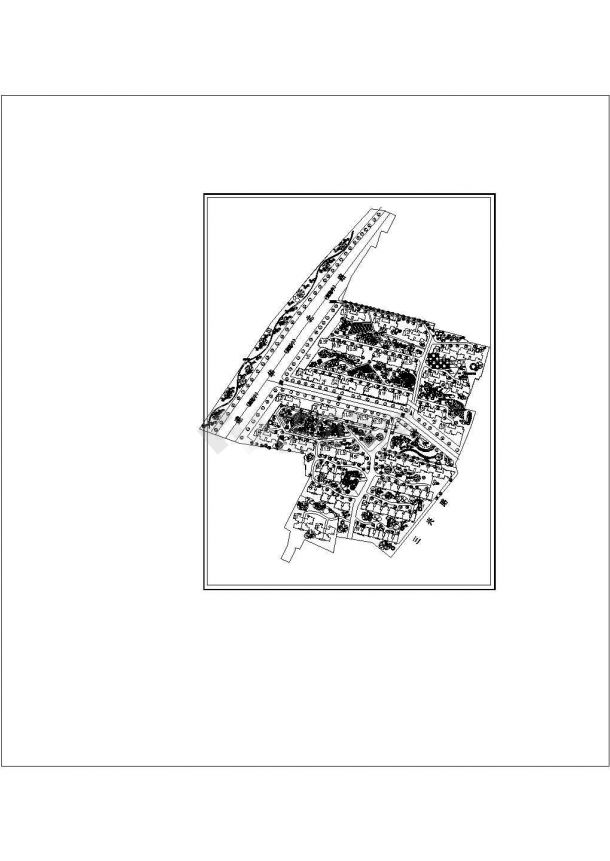 路边V型小区规划方案1张CAD图纸设计-图一