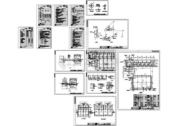 甘肃某7100立方米小时的硫酸循环水泵房一套CAD图纸设计-图一
