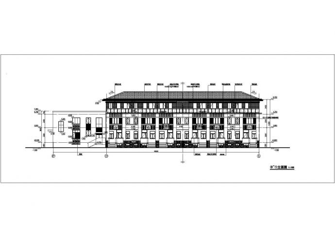 常州市某小区1700平米3层框混结构单体别墅建筑设计CAD图纸_图1