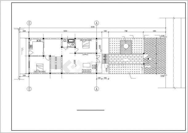 广州市某小区240平米2层砖混结构单体别墅建筑设计CAD图纸-图一