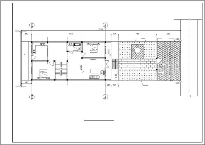 广州市某小区240平米2层砖混结构单体别墅建筑设计CAD图纸_图1
