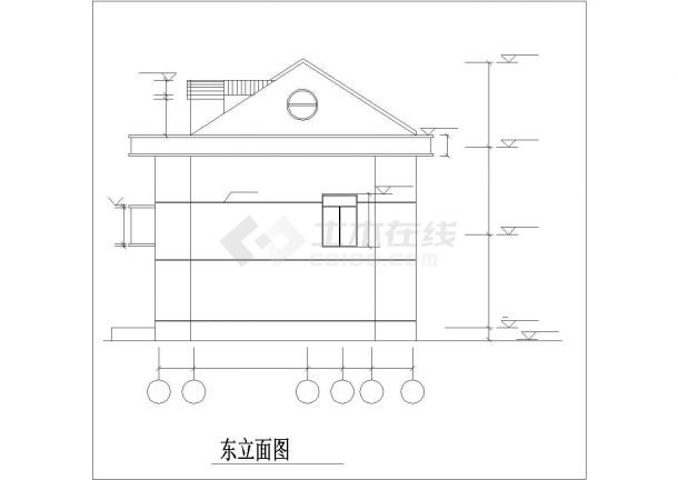 某小区368平米2层砖混结构双拼别墅全套建筑设计CAD图纸-图一