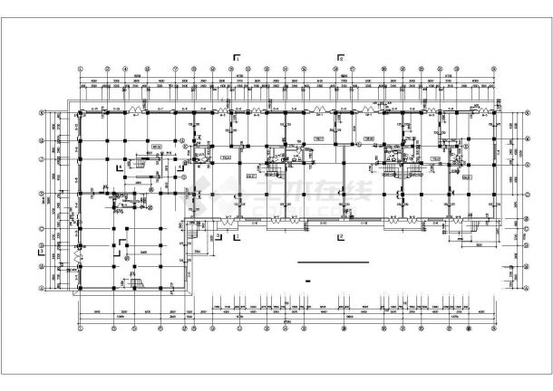 昆明市某小区7600平米五层结构住宅楼平面设计CAD图纸-图二