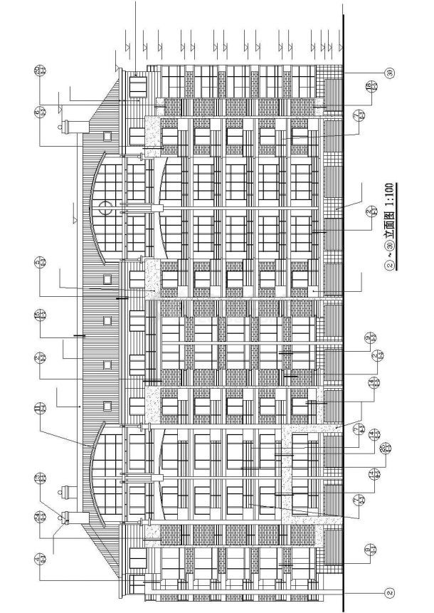 六层带阁楼坡屋顶住宅建筑施工图-图二