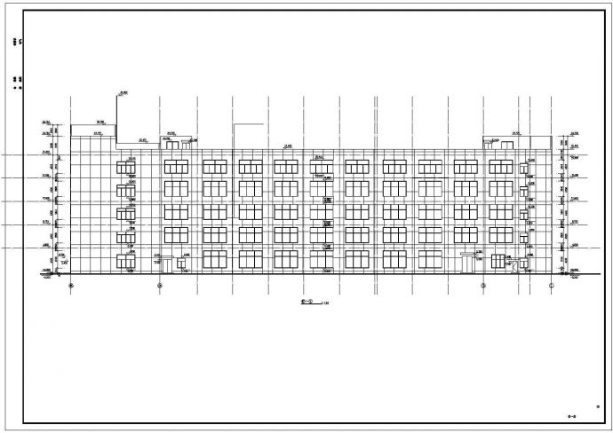 沈阳某五金厂1.3万平米五层框架结构生产厂房建筑设计CAD图纸_图1