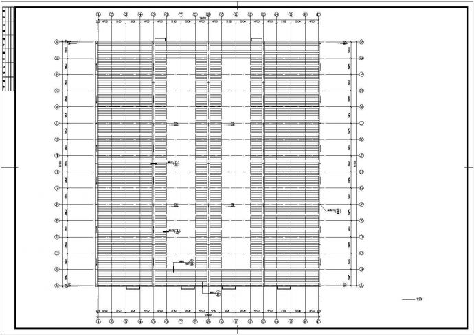 兰州市某食品厂6500平米2层框架结构生产车间平立剖面设计CAD图纸_图1