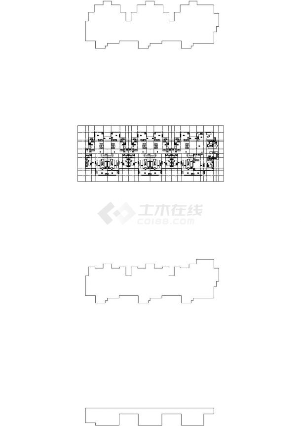 [上海]五层带阁楼花园式洋房建筑施工图-图一