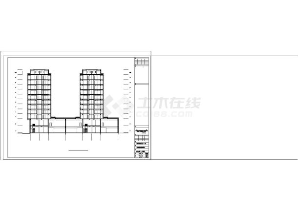 高层塔式住宅建筑施工CAD图-图一