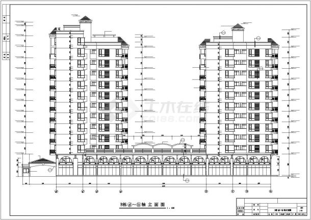 [深圳]高层塔楼式复式屋顶住宅楼建筑设计施工图（含人防）-图二