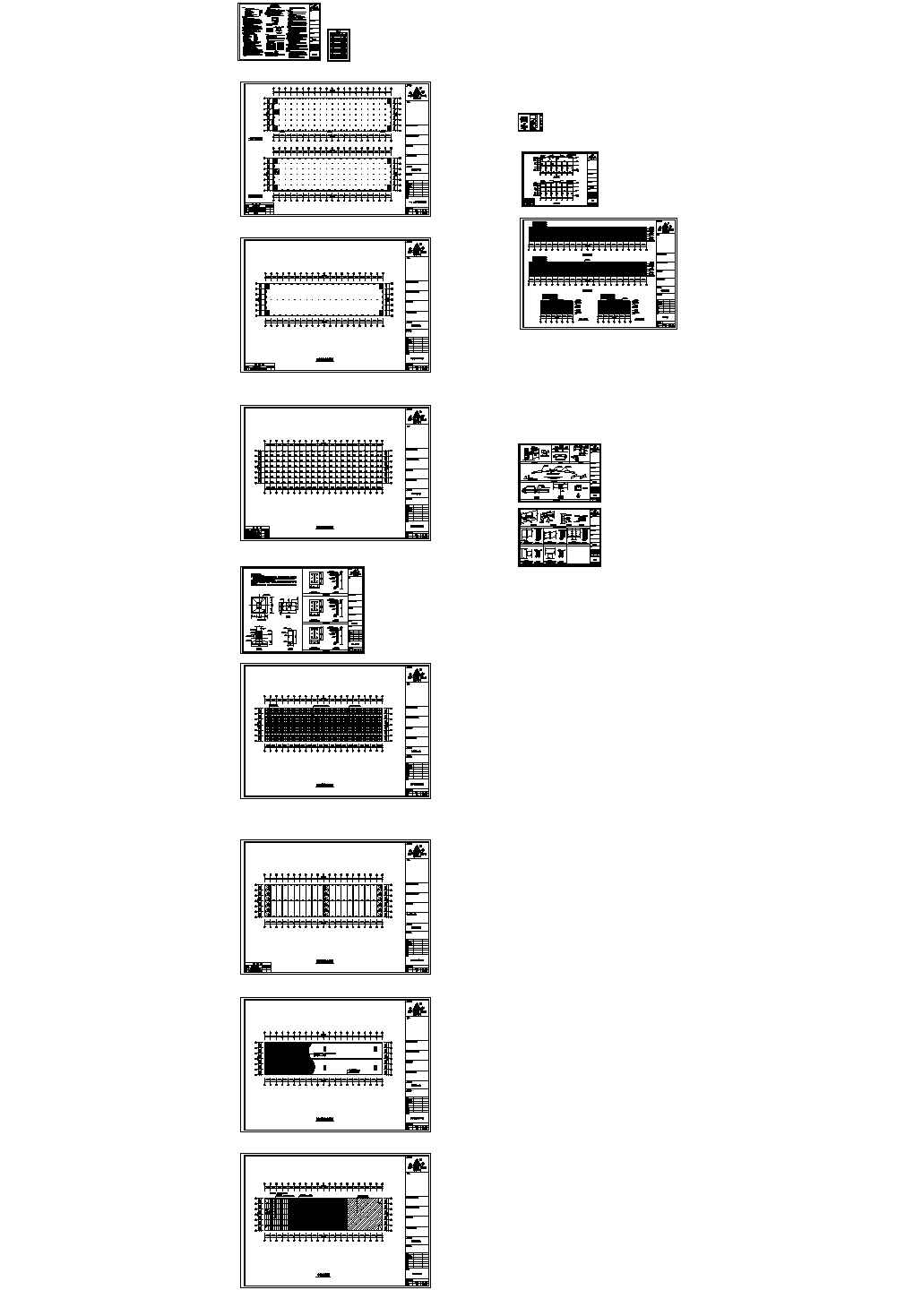 某公司厂房三层钢结构设计施工图CAD