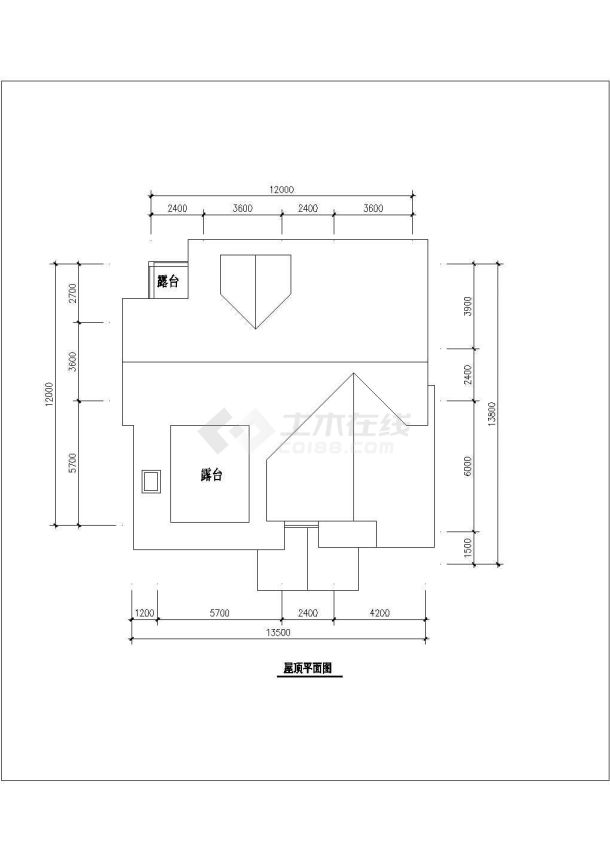 某别墅建筑方案CAD图纸设计-图一