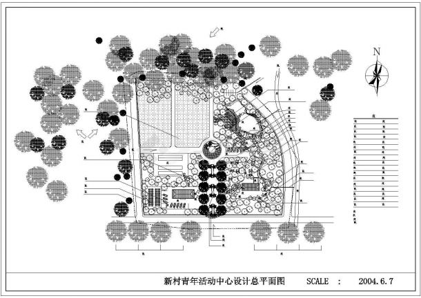 某农村青年活动中心规划图-图一