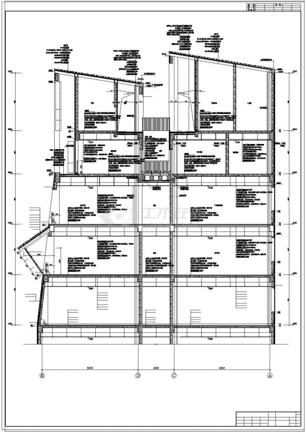 [南方]黄永玉博物馆建筑墙身cad详细施工设计方案施工图-图二