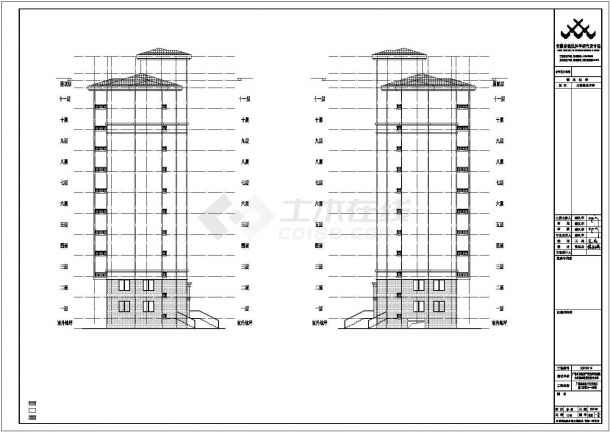 现代风格安置房住宅建筑施工图（15栋）-图二