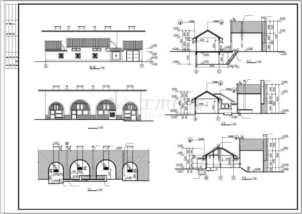 [农村]小康生活住宅建筑cad设计全套施工图-图二