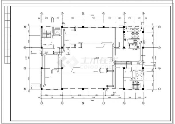 某国际庄市图书馆全套空调设计施工cad方案图-图一