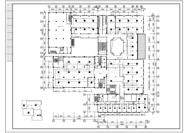 某国际庄市图书馆全套空调设计施工cad方案图-图二