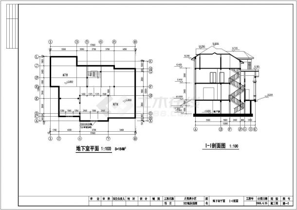 月亮湾小区D23地块别墅建筑设计施工图-图一