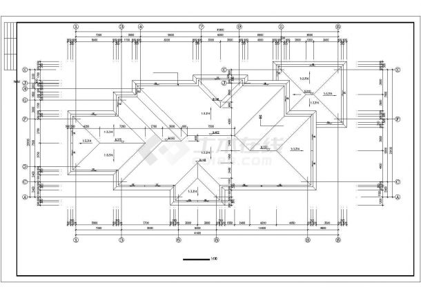 某精品幼儿园二层框架结构教学楼设计cad建筑施工图（大院设计）-图一