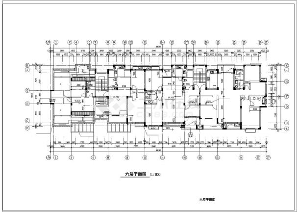 某地区六层住宅楼整体建筑cad设计施工图-图二