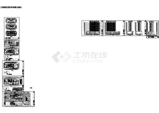 某多功能十九层综合楼给排水cad图纸（含说明图）-图一