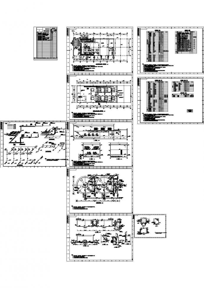 某污泥浓缩池脱水机房设计详图_图1