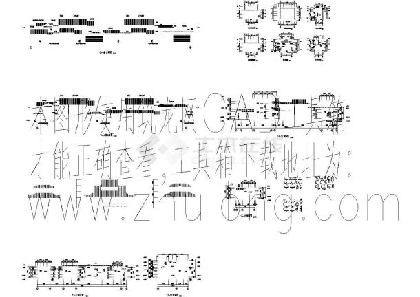 某两层仿古庭院式建筑施工CAD图-图一