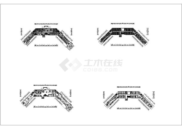 某博爱医院5楼CAD设计构造完整平面-图一