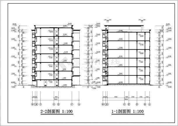 某小区多层住宅公寓楼建筑全套方案设计施工CAD图纸-图一