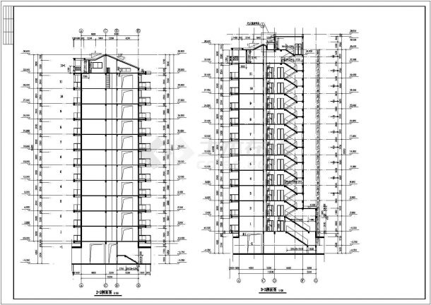 某小区11层小高层住宅楼建筑全套方案设计施工CAD图纸-图二