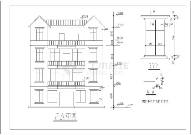 某小区三层住宅楼建筑全套方案设计施工CAD图纸-图二