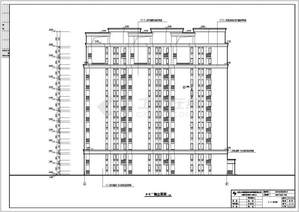 某小区12层住宅楼建筑全套方案设计施工CAD图纸-图二