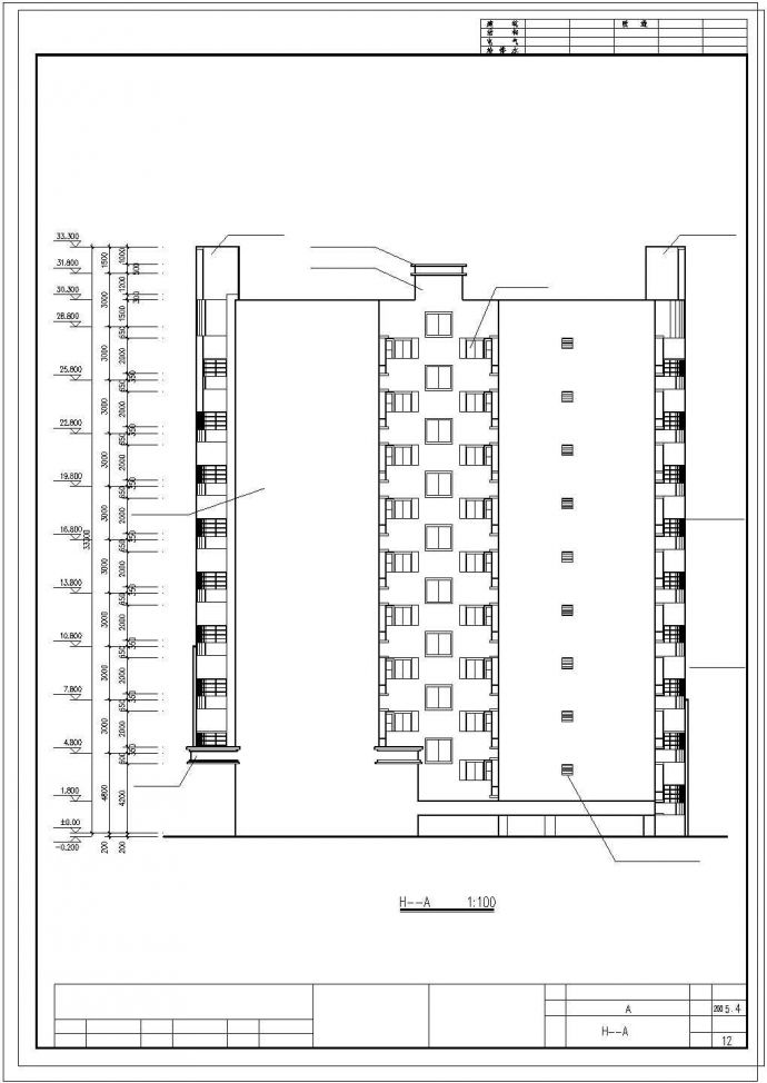 某地区小高层商住楼建筑cad设计图纸_图1