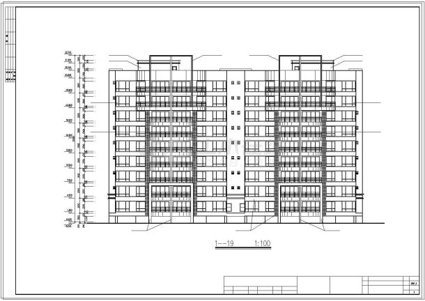 某地区小高层商住楼建筑cad设计图纸-图二