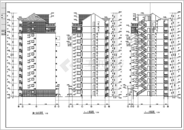 某小区12层小高层住宅楼建筑方案设计施工CAD图纸（含效果图）-图一