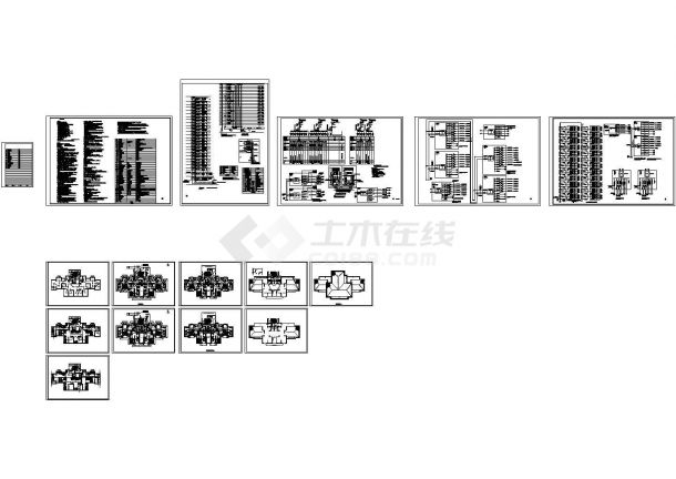24层单元式高层住宅电气施工图纸设计dwg-图一