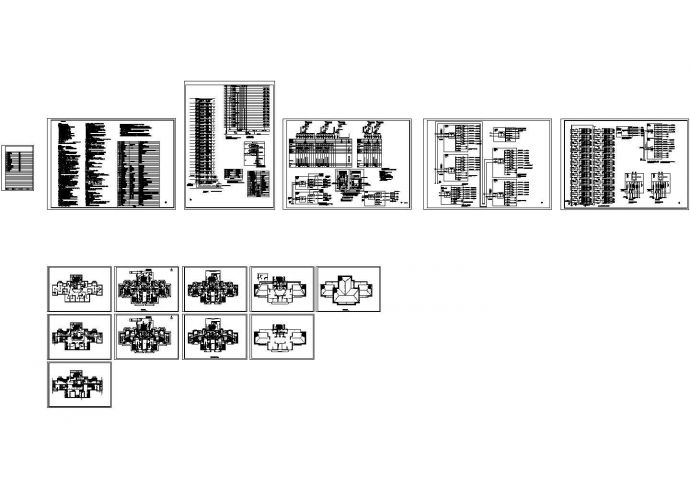 24层单元式高层住宅电气施工图纸设计dwg_图1
