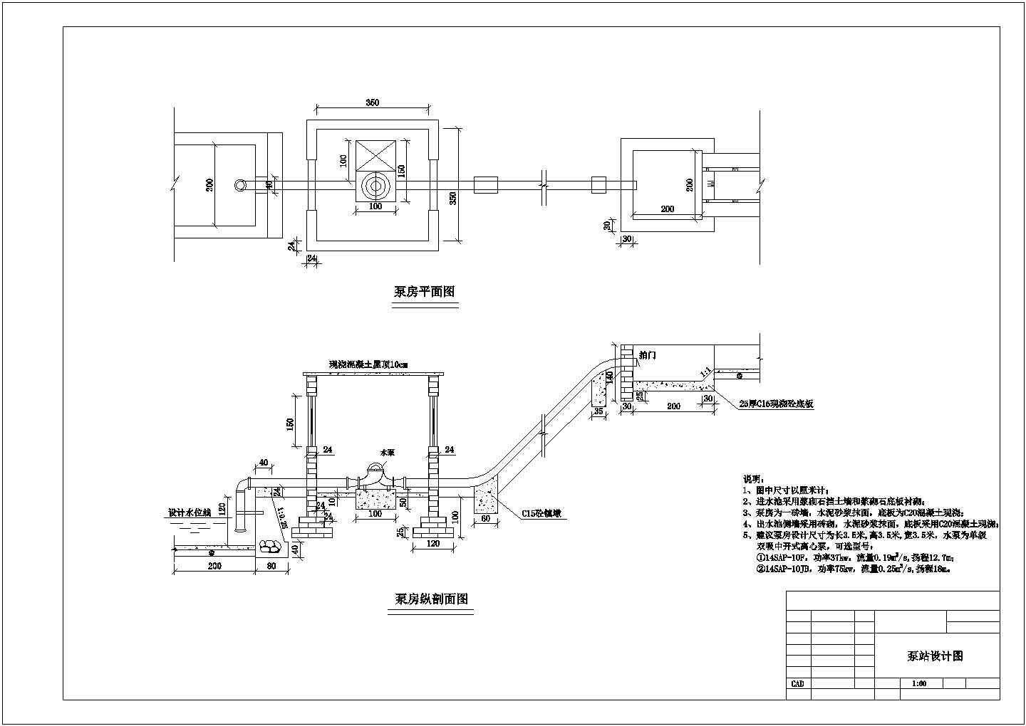 【最新】某节水工程渠道结构设计CAD图纸