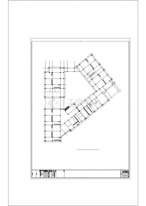 杭州某三层幼儿园建筑与结构设计施工CAD图-图一