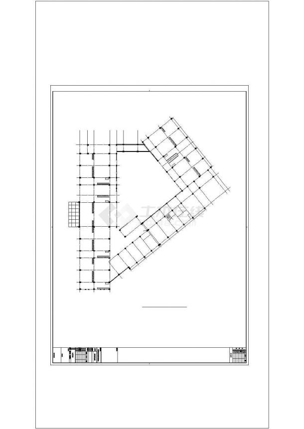 杭州某三层幼儿园建筑与结构设计施工CAD图-图二
