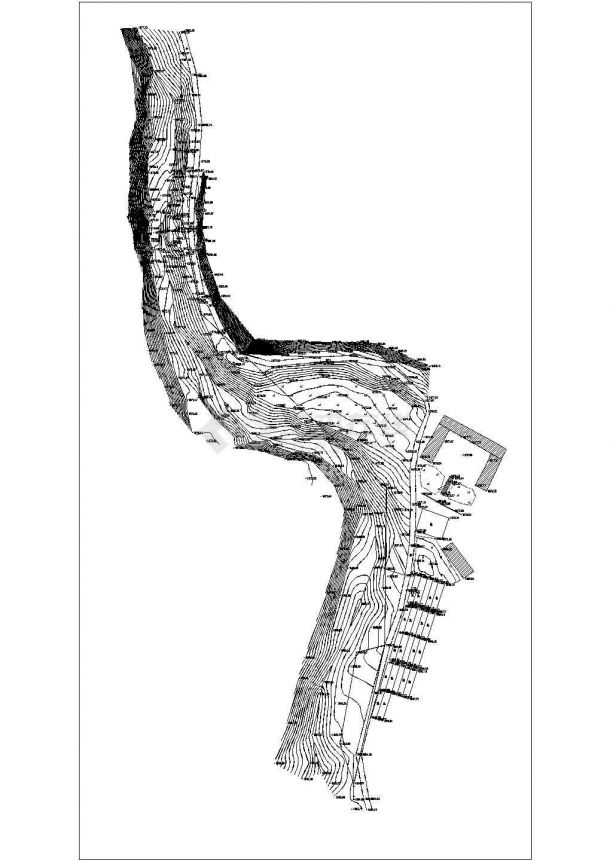 某大型水库拦河坝规划设计cad总平面施工图纸（甲级院设计）-图一