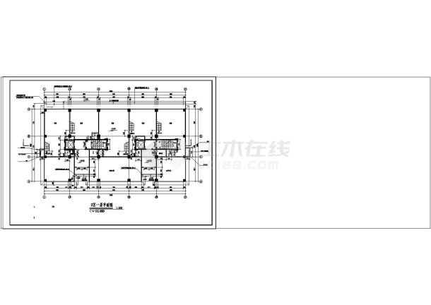 一套小高层住宅楼建筑设计cad施工图纸-图一