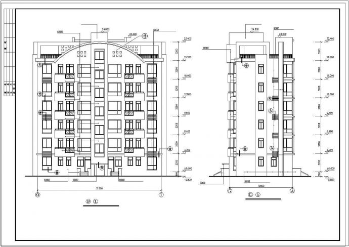 某小高层公寓全套cad建筑设计图带效果图_图1
