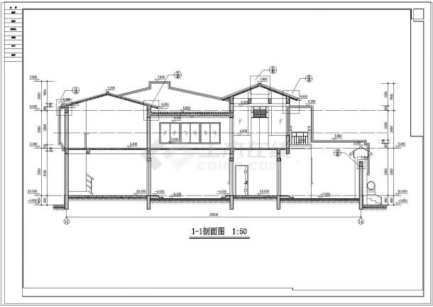 北京经典四合院全套建筑设计CAD施工及效果图纸-图二