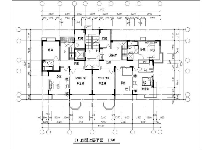 31个住宅户型平面设计施工图_图1