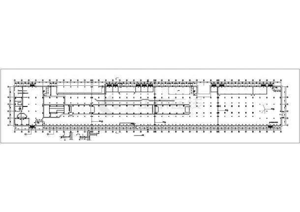 泉州市某工业区5900平米单层轻钢架结构生产车间平立剖面设计CAD图纸-图一