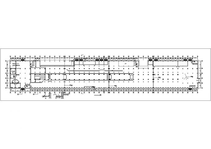 泉州市某工业区5900平米单层轻钢架结构生产车间平立剖面设计CAD图纸_图1