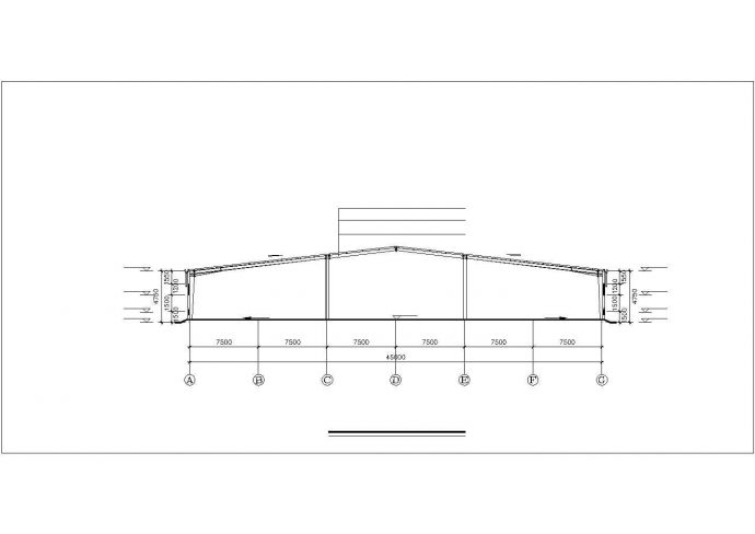 宿迁市某工业区3.5万平米1层门式轻钢结构生产厂房建筑设计CAD图纸_图1